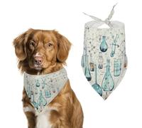 Chemistry Print Dog Bandana Washable & Adjustable Triangle Scarf, Breathable Pet Scarf for Small Medium Large Pets, Cute Fashion Pet Accessory