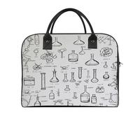Chemistry Print Laptop Tote Bag Casual Travel Handbag Multi Pocket Shoulder Bags for Work Travel