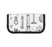Chemistry Print Large Capacity Canvas Pencil Case, Sturdy and Durable, Easy to Store in an Orderly Manner