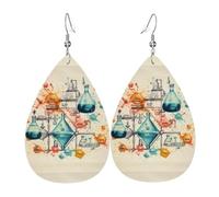 Chemistry Print Print Double-Sided Drop Earrings, Accessories,Dangle Earrings For Women All Occasions