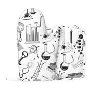 Chemistry Print Print Oven Mitts Pot Holders Sets,Kitchen Glove Potholder, Silica Gel Surface Safe for Baking, Cooking, Bbq,Cooks Gifts,Pack of 2.