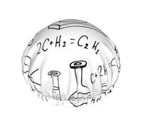 Chemistry Print Print Shower Cap,Elastic And Reusable Bath Hair Hat For Long Hair,Large Waterproof Shower Bonnet,For Women Men Kids