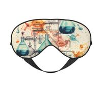 Chemistry Print Print Sleep Eye Mask Outdoor Indoor Travel Camping Meditation Yoga Shift Work Breathable