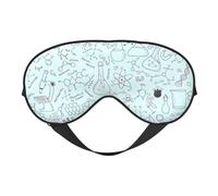 Chemistry Print Print Soft Eye Mask – Elastic Nighttime Shade, Light-Proof Blindfolds for Plane, Yoga, Travel
