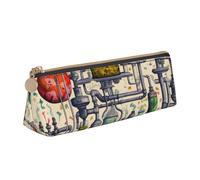 Chemistry Print Print Student Pencil Case Large Capacity Triangle Pouch Daily Essentials School College