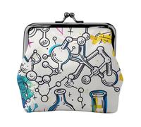 Chemistry Print Printed Coin Purse Pouch-Mini Coin Wallet,Change Purse,Leather Coin Pouch Holder For Woman Girls, Black, One Size, Modern,european Style, Retro