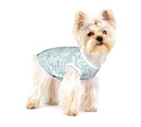 Chemistry Print Printed,Cotton Sleeveless Pet T-Shirt Soft Stretchy Puppy Breathable Vest,M