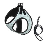 Chemistry Print Printed,Pet Harness,Adjustable Reflective Dog Harness,Pet Leash Vest,S