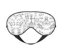 Chemistry Print Printing Soft Eye Mask,Double-Sided Soft Eye Cover for Sleep,Travel,Yoga, Adjustable Strap, Blocks Light