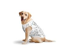 Chemistry Print Soft Print T-Shirt Vest For Large Dogs, Comfort Cotton Pet Clothes Stretch Dog Pullover Tee Sleeveless Sweatshirt (3xl-5xl)