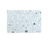 Chemistry Print Table Placemats Set Of 6 12x18 Inch Heat Resistant Placemats Washable Party Kitchen Catering Decoration