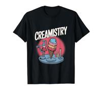 Chemistry Pun Joke Chemist Nerd Science Ice Cream Lover Value Graphic T-Shirt, Men, Black, XL