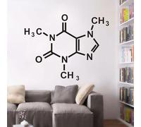 Chemistry School Class Room Decoration Caffeine Molecule Periodic Table Elements Vinyl Wall Decal Learing Wall Art Sticker 57x45cm