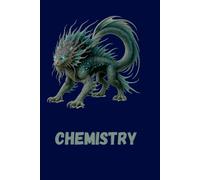 CHEMISTRY: School Subject Notebook with Neon Blue Glowing Water Dragon Fantasy Cover