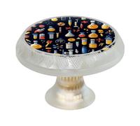 Chemistry Science Laboratory (6) 4-Pack Transparent Printed Drawer Pulls Handles, Round Glass & ABS Cabinet Knobs for Dresser, Cupboard, Wardrobe Decor