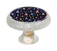 Chemistry Science Laboratory (8) 4-Pack Transparent Printed Drawer Pulls Handles, Round Glass & ABS Cabinet Knobs for Dresser, Cupboard, Wardrobe Decor