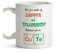 Chemistry St Valentine Mug Gift - Because You're Cute - Coffee Present for Materials Engineering/Chemist Students/Boyfriend/Girlfriend