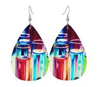 Chemistry Test Tube Print Fashion Teardrop Dangle Earrings Jewelry For Women Valentine'S Festival Travel