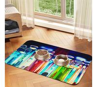 Chemistry Test Tube Printed Pet Bowl Mats, Non-Slip And Tasteless Dog And Cat Feeding Mats