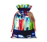 Chemistry Test Tube Printing 4.7x6.9 In Christmas Bag With Drawstring,Ideal For Adults To Wrap Gifts For Christmas Halloween