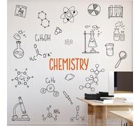 Chemistry Wall Decal - Science Equation Vinyl Sticker, Periodic Table & Molecule Decor for Classroom, Lab & Study Room.