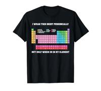 Chemistry Word Game I Wear This Periodically Value Graphic T-Shirt, Men, Black, S