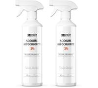 ChemLab - Sodium Hypochlorite 3% Solution 500ml - Powerful Mould & Mildew Remover - Removes Bacteria & Eliminates Black Spots - For Walls, Tiles, Bathrooms, Kitchens, Sinks, Showers & Grout
