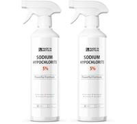 ChemLab - Sodium Hypochlorite 5% Solution 500ml - Powerful Mould & Mildew Remover - Removes Bacteria & Eliminates Black Spots - For Walls, Tiles, Bathrooms, Kitchens, Sinks, Showers & Grout