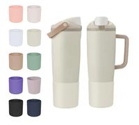 CHEMLLC Protective Silicone Boots for Owala 30oz & 40oz FreeSip Sway Bottles & Tumblers, Anti-Slip Protective Sleeve for Owala Water Bottle (Lightly Toasted)
