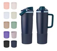 CHEMLLC Protective Silicone Boots for Owala 30oz & 40oz FreeSip Sway Bottles & Tumblers, Anti-Slip Protective Sleeve for Owala Water Bottle (Sea Captain)