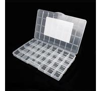 Chemlliy 32 Grids Clear Plastic Organizer Box, Craft Storage Container for Beads Organizer, Art DIY, Crafts Jewelry Storage, Fishing Tackles, Rock Collection, 1 Pack