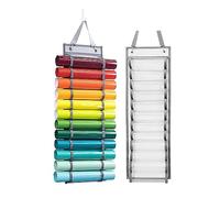 Chemlliy Vinyl Roll Holder 12 Compartments Vinyl Storage Organizer Hanging Vinyl Storage Rack Craft Vinyl Roll Organizer Wall Mount