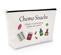 Chemo Care Funny Surgery Recovery Gifts for Women Makeup Bag Chemotherapy Treatment Gift Inspirational Gifts for Fighting Cancer Surgery Recovery Cosmetic Bag Cancer Awareness Encouragement Present