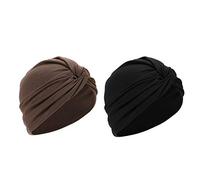 Chemo Cotton Turban Hat for Women - Headwear Head Wrap Elastic Headscarf Stretch Soft Sleep Cap - Fashion Slouchy Beanie Skull Cap for Cancer Hair Loss Alopecia Ladies Girls
