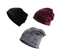 Chemo Headwear Beanie Hat for Women Supersoft Velour Cap Turban Bandana Plain (Burgundy)