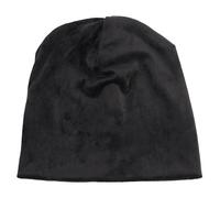 Chemo Headwear Beanie Hat for Women Supersoft Velour Cap Turban Bandana Plain (Plain Black)