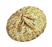 Chemo Headwear Beanie Sequin Beret Hat Cap - Turban Bandana Sparkle ABBA Voyage (Gold)