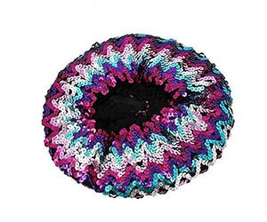 Chemo Headwear Beanie Sequin Beret Hat Cap - Turban Bandana Sparkle ABBA Voyage (Multi)