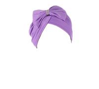 Chemo Headwear Headwrap Scarf Women Cap - Black Diamonte Bow - Stylish Cancer Turban Hat (Lilac)