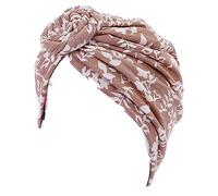 Chemo Headwear Soft Turban Beanie Hat Scarf Head Wraps Head Cover Alopecia Bamboo Bonnet Headscarf (Nude Pattern)