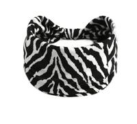 Chemo Headwear Women UK Yoga Headband Extra Wide Soft Turban Cap Alopecia Bandana Head Cover (Zebra Pattern B&W)
