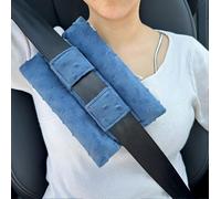 Chemo Port Pillow for Patients, Soft Minky Seat Belt Cushion for Chest Protection Denim Blue