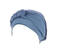 Chemo Turban for Women - Soft Slouchy Muslim Headscarf Solid Color, Warm Sleeping Cap & Breathable Beanie Hat, Fashionable Headscarf Cap for Hair Loss, Cancer Patients (lightblue, One Size)