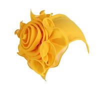 Chemo Turbans Beanie Hat for Women Braid Hair Cover Wrap Hat African Headwraps Chemo Cancer Cap with Flower Loss Breathable Headwear Yellow