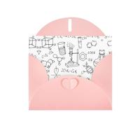 Chemotherapy Pattern Blank Greeting Cards For Birthdays, Valentine'S Day, Parties, Weddings, 4x6 Inches Pink Envelope
