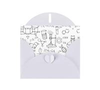 Chemotherapy Pattern Blank Greeting Cards For Birthdays, Valentine'S Day, Parties, Weddings, 4x6 Inches White Envelope