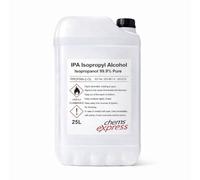 Chems Express 99.9% Isopropyl Alcohol | 25 litre | Super Strength IPA Surface Sanitiser | 99.9% Isopropyl Alcohol | Clear Liquid