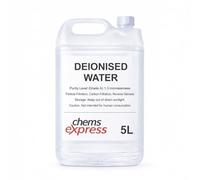 Chems Express Deionised Water 5L - Purified Water - Steam Irons, Car Batteries, - Demineralised Water - For Lab Use