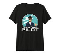 Chemtrail Pilot Poison Aluminium Hat Conspiracy Theory Premium T-Shirt
