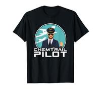 Chemtrail Pilot Poison Aluminium Hat Conspiracy Theory Value Graphic T-Shirt